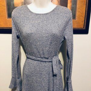 SHEIN Women's Heather Blue Open Back Dress